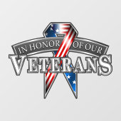 Autocollant Pour Fenêtre Honorer les anciens combattants (Feuille)