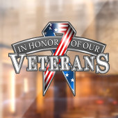 Autocollant Pour Fenêtre Honorer les anciens combattants (Feuille 2)