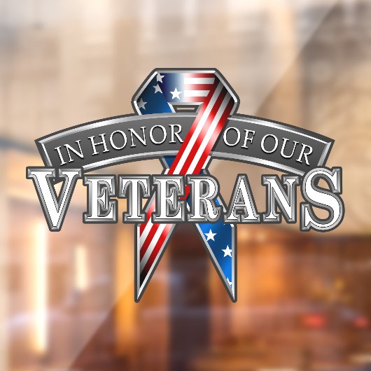 Autocollant Pour Fenêtre Honorer les anciens combattants (Feuille 2)