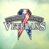 Autocollant Pour Fenêtre Honorer les anciens combattants (Feuille 3)