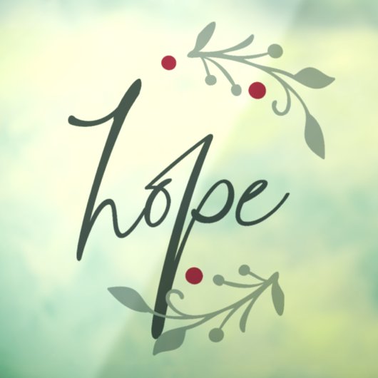 Autocollant Pour Fenêtre Hope Christmas Window or Wall Cling (Feuille 3)