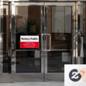 Autocollant Pour Fenêtre Horaire public Noir et blanc brillant (Porte de bureau)