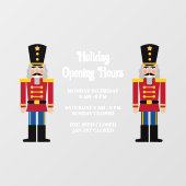 Autocollant Pour Fenêtre Horaires d'ouverture de la période d'ouverture du (Feuille)