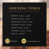 Autocollant Pour Fenêtre Horaires d'ouverture Heures d'ouverture de l'entre (Feuille 2)