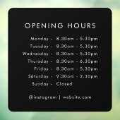 Autocollant Pour Fenêtre Horaires d'ouverture | Heures d'ouverture d'entrep (Feuille 3)