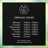 Autocollant Pour Fenêtre Horaires d'Ouverture | Heures d'Ouverture Entrepri (Feuille 3)