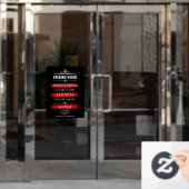 Autocollant Pour Fenêtre Horaires d'Ouverture | Logo de l'entreprise Heures (Porte de bureau)