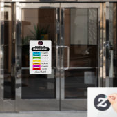 Autocollant Pour Fenêtre Horaires d'Ouverture | Logo de l'entreprise Heures (Porte de bureau)