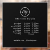 Autocollant Pour Fenêtre Horaires d'Ouverture | Logo Entreprise Heures d'Ou (Feuille 2)