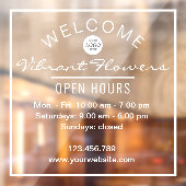 Autocollant Pour Fenêtre Horaires d'ouverture simples guichets d'accueil (Feuille 2)