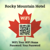 Autocollant Pour Fenêtre Hôtel Canadien Wifi Détails Plus Code QR (Feuille 3)