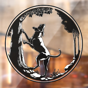 Autocollant Pour Fenêtre Hound Dog Decal Chasse Chien Art Fenêtre Classer