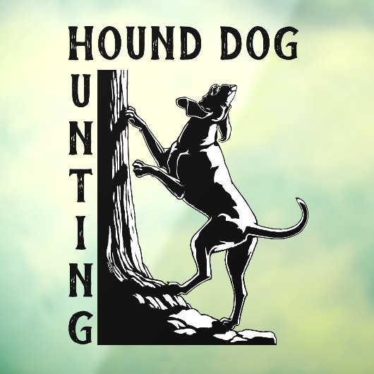 Autocollant Pour Fenêtre Hound Dog Decal Custom Hound Dog Art Window Clouag (Feuille 3)
