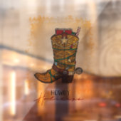 Autocollant Pour Fenêtre Howdays Christmas Lights Cowboy Boot (Feuille 2)