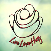 Autocollant Pour Fenêtre Hugs Decal Personnalisé Love Hugs Clouer la fenêtr (Feuille 3)