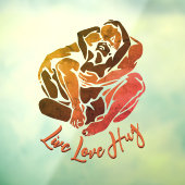 Autocollant Pour Fenêtre Hugs Decal Personnalisé Love Hugs Clouer la fenêtr (Feuille 3)