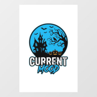 Autocollant Pour Fenêtre Humeur actuelle Halloween Gravure Vintage Vecteur_