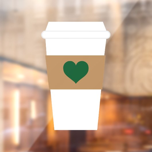 Autocollant Pour Fenêtre I Love Coffee Coffee Disposable Cup (Feuille 2)