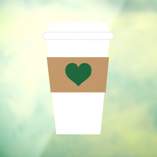 Autocollant Pour Fenêtre I Love Coffee Coffee Disposable Cup (Feuille 3)