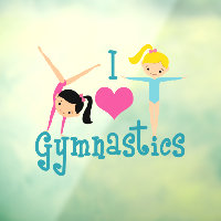 I Love Gymnastique mignonne Gymnaste