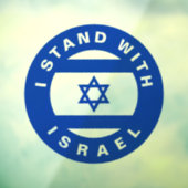 Autocollant Pour Fenêtre I Stand with Israel blue white custom (Feuille 3)