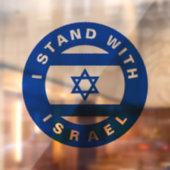 Autocollant Pour Fenêtre I Stand with Israel blue white custom (Feuille 2)
