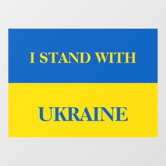 Autocollant Pour Fenêtre I stand with Ukraine. Ukrainian flag. (Feuille)
