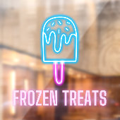 Autocollant Pour Fenêtre Ice Cream Shop Frozen Traitements Neon (Feuille 2)