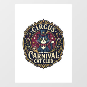 Autocollant Pour Fenêtre Idée cadeau pour papa de chat de carnaval du cirqu