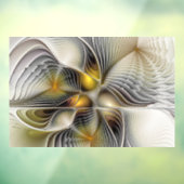 Autocollant Pour Fenêtre Illusion Optique Abstrait 3D Fractal Avec Profonde (Feuille 3)