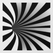 Autocollant Pour Fenêtre Illusion optique hypophonique Vortex Noir (Feuille)