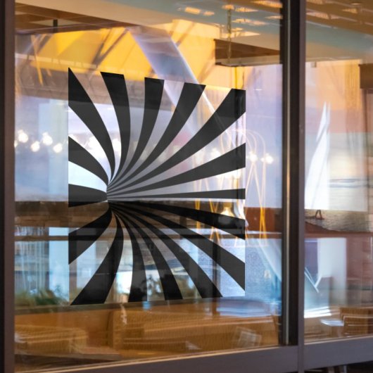 Autocollant Pour Fenêtre Illusion optique hypophonique Vortex Noir