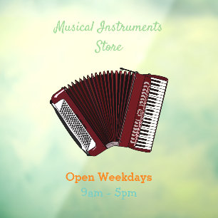 Autocollant Pour Fenêtre Illustration d'accordion
