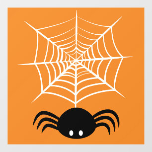 Autocollant Pour Fenêtre Illustration d'araignée d'Halloween effrayante