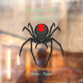 Autocollant Pour Fenêtre Illustration d'araignée noire effrayante (Feuille 2)