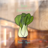 Autocollant Pour Fenêtre Illustration de Bok choy (Feuille 2)