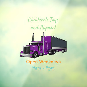 Autocollant Pour Fenêtre Illustration de camion semi-remorque