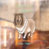 Autocollant Pour Fenêtre Illustration de chien Rough collie (Feuille 2)