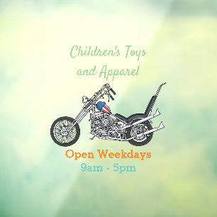 Autocollant Pour Fenêtre Illustration de Chopper Motorcycle 1950