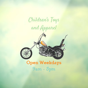 Autocollant Pour Fenêtre Illustration de Chopper Motorcycle 1950