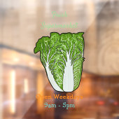 Autocollant Pour Fenêtre Illustration de chou chinois (Feuille 2)