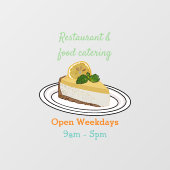 Autocollant Pour Fenêtre Illustration de citron cheesecake (Feuille)