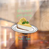 Autocollant Pour Fenêtre Illustration de citron cheesecake (Feuille 2)