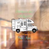 Autocollant Pour Fenêtre Illustration de dessin animé Campervan (Feuille 2)