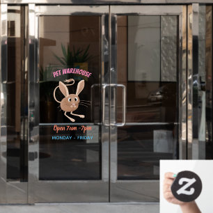 Autocollant Pour Fenêtre Illustration de dessin animé de jerboa aux longues