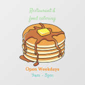 Autocollant Pour Fenêtre Illustration de dessin animé de Pancake (Feuille)