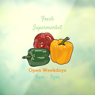 Autocollant Pour Fenêtre Illustration de dessin de Capsicum