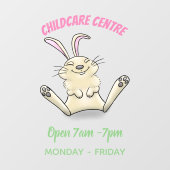 Autocollant Pour Fenêtre Illustration de dessin de lapin lapin mou (Feuille)