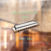 Autocollant Pour Fenêtre Illustration de dessin d'Harmonica (Feuille 2)