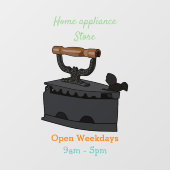 Autocollant Pour Fenêtre Illustration de dessin en fer de Charbon (Feuille)